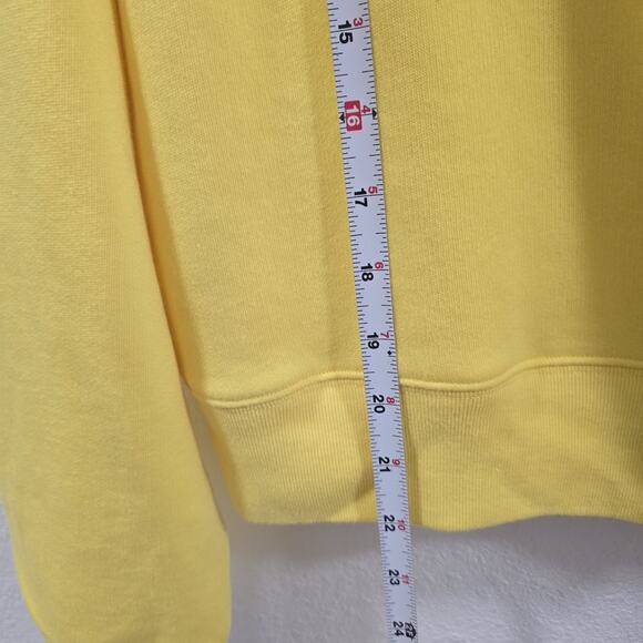 Victoria Secret PINK Sweatshirt XL Off Shoulder Tie Dye Yellow Pullover New - Picture 8 of 10